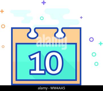 Valentine icône calendrier en couleur télévision décrit le style. Vector illustration. Illustration de Vecteur