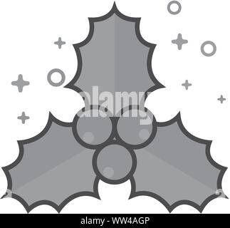Guirlande de Noël dans l'icône de style gris télévision décrites. Vector illustration. Illustration de Vecteur