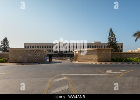 Mascate, Sultanat d'Oman - 12 novembre 2017 : la porte d'Al Hosn palais du Sultan (Sultan Qaboos bin Said Al-Husn Palace) à Salalah Dhofar, Pr Banque D'Images