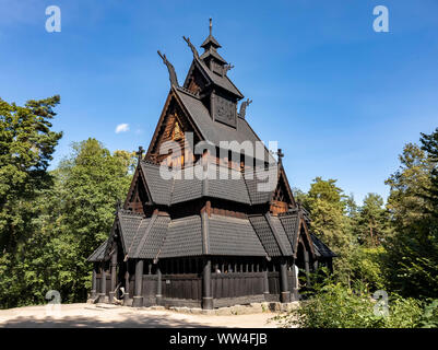 Stavkirke de Bygdoy, Oslo Banque D'Images