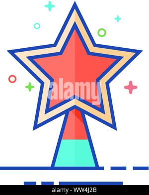 L'étoile de Noël dans l'icône de style couleur télévision décrites. Vector illustration. Illustration de Vecteur
