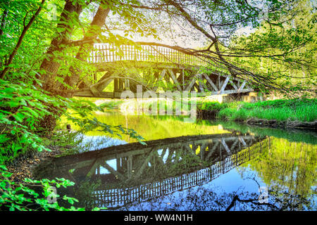 River Bille à Bergedorf, Hambourg, Allemagne, Europe Banque D'Images