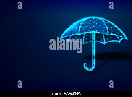 Résumé sous forme de coordination et de triangles, lignes réseau de liaison point sur fond bleu, Vector Illustration Illustration de Vecteur