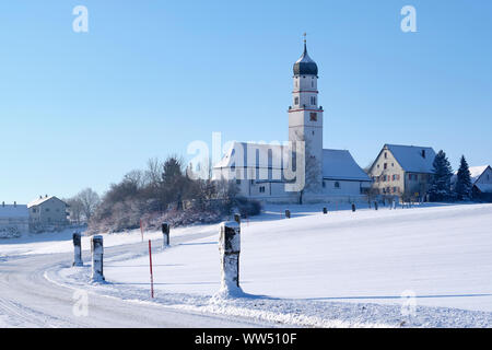 Eglise Saint Martin en EintÃ¼rnenberg près de Leutkirch im Allgäu, en Haute Souabe, WÃ¼rttemberg AllgÃ¤u, Bade-Wurtemberg, Allemagne Banque D'Images