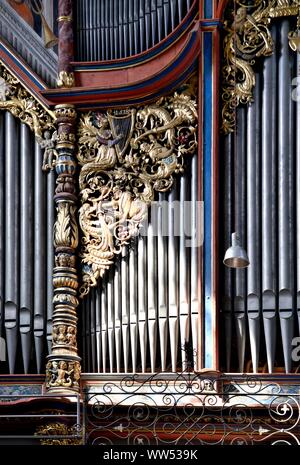 Ministre de notre chère dame Constance, orgue Banque D'Images