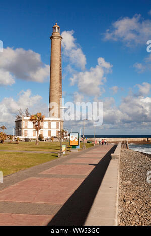 Promenade au Phare Faro de Maspalomas, Maspalomas, Gran Canaria, Îles Canaries, Espagne Banque D'Images