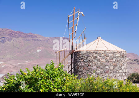 Moulin à vent, la Aleda de San Nicolas, Gran Canaria, Îles Canaries, Espagne Banque D'Images