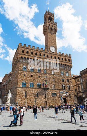 Le Palazzo vecchio sur la piazza della Signoria à Florence, Toscane, Italie Banque D'Images