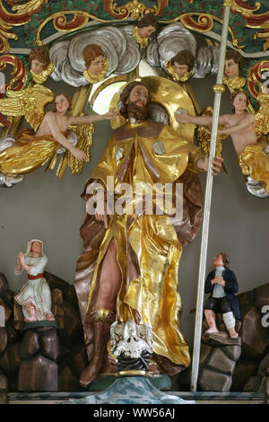 Saint Roch, statue sur l'autel principal de la chapelle de la Saint Roch à la Croatie, du comitat Banque D'Images