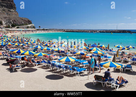Playa de los Amadores, Gran Canaria, Îles Canaries, Espagne Banque D'Images