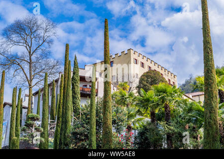 Château Trauttmansdorff près de Merano, le Tyrol du Sud, Italie, Europe Banque D'Images