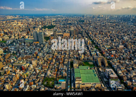 Aerial cityscape, Tokyo, Honshu, Japan Banque D'Images