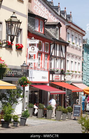 Les maisons à colombages de la vieille ville, Boppard, Unesco world heritage Vallée du Haut-Rhin moyen, Rhénanie-Palatinat, Allemagne, Europe Banque D'Images