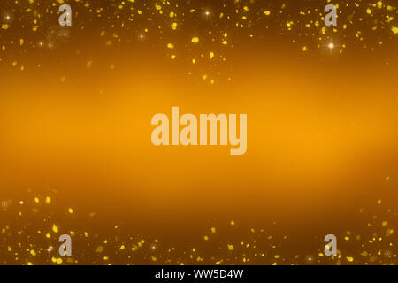 Une illustration d'une gold, jaune et blanc, à motifs de Noël résumé fond texturé. Banque D'Images