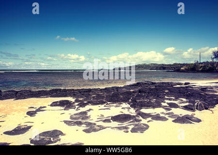 Lonesome rock beach, Kauai, Hawaii, USA Banque D'Images