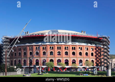 Le centre commercial Las Arenas (Plaza de Toros de Las Arenas), Plaça d'Espanya (Plaza de España), Barcelone, Catalogne, Espagne Banque D'Images