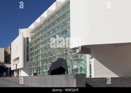 Musée d'art Museu d'Art Contemporani de Barcelona (MACBA), architecte Richard Meier, El Raval, Barcelone, Catalogne, Espagne Banque D'Images