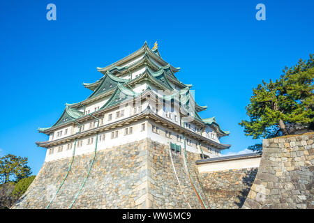 Nagoya, Japon - 16 Février 2019 : Principales donjon de Château de Nagoya à Nagoya, au Japon. Banque D'Images