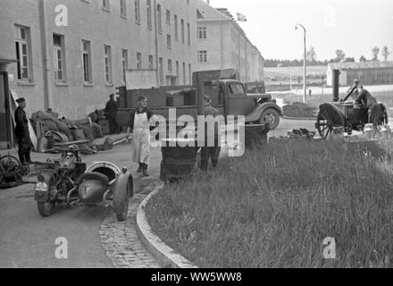 Wehrmacht Luftwaffe & Feldküche / Gulaschkanone - une armée allemande German Air Force Field Cannon Goulash / Cuisine Banque D'Images