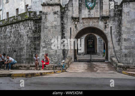 Policia Nacional Revolucionaria, La Havane, Cuba Banque D'Images