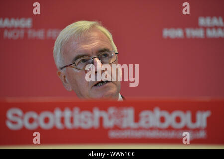 Glasgow, Royaume-Uni. 13 Sept 2019.Photo : Lesley Laird MP - Shadow Secrétaire d'État pour l'Écosse.. Leader travailliste écossais Richard Leonard et du travail de l'ombre du Chancelier John McDonnell prononcera des discours sur leurs plans pour redistribuer le pouvoir et la richesse et comment l'arrivée d'un gouvernement pour offrir du travail politiques de transformation radicale de l'économie écossaise. Crédit : Colin Fisher/Alamy Live News Banque D'Images