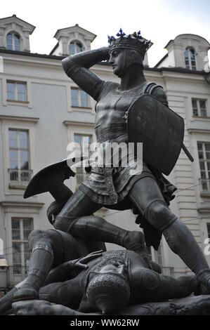 Turin, Piémont, Italie. Statue de Amadeus VI de Savoie a également nommé Conte Verde Banque D'Images