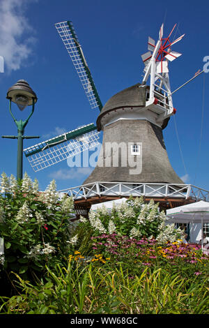 Moulin 'Selden Ruest' en Norderney, la seule fabrique des îles de Frise orientale. Banque D'Images