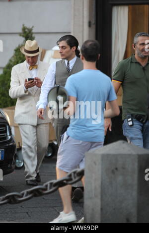 Napoli, Italie. Sep 12, 2019. Lino Guanciale, acteur et interprète d'Commissario Ricciardi sur plateau de cinéma Il Commissario Ricciardi à Naples. (Photo par Salvatore Esposito/Pacific Press) Credit : Pacific Press Agency/Alamy Live News Banque D'Images