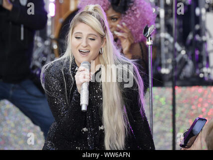 New York, États-Unis. 13 Sep, 2019. Meghan Trainor effectue sur le NBC Today Show du Rockefeller Center à New York le vendredi 13 septembre, 2019. Photo de John Angelillo/UPI UPI : Crédit/Alamy Live News Banque D'Images