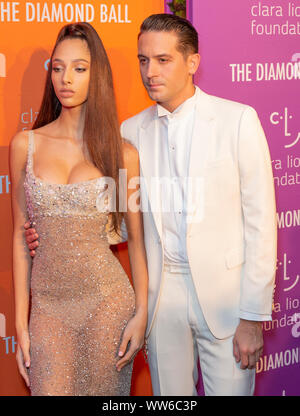 New York, États-Unis. Sep 12, 2019. Yasmin Wijnaldum et G-Eazy assister à 5e Diamond Ball bénéficiant le Clara Lionel Foundation au Cipriani Wall Street (photo de Lev Radin/Pacific Press) Credit : Pacific Press Agency/Alamy Live News Banque D'Images