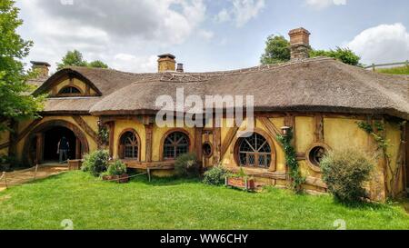 La NOUVELLE ZELANDE, Hobbiton Movie Set Banque D'Images