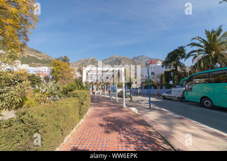 Place centrale à Chefchaouen, l'Afrique du Nord, Afrique Banque D'Images