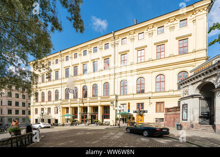 Stockholm, Suède. Septembre 2019. vue de Södra theatre bâtiment façade Banque D'Images