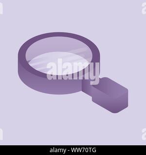 Magnifier loupe en verre icône vecteur 3D isométrique illustration sur fond blanc Illustration de Vecteur