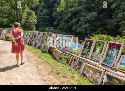 Engelskirchen, Allemagne - 30 juin 2019 : Photos vente sur un marché dans le jardin Engelskirchen - Allemagne Banque D'Images