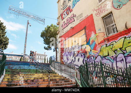 Suis Cours Julien à Marseille, France Banque D'Images
