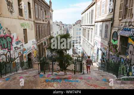 Suis Cours Julien à Marseille, France Banque D'Images