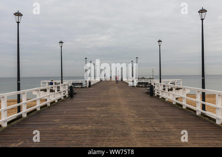 L'Europe, la Pologne, la Poméranie, Gdansk / Danzig, Brzezno - pier Banque D'Images