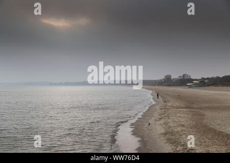 L'Europe, la Pologne, la Poméranie, Gdansk / Danzig, Brzezno beach Banque D'Images