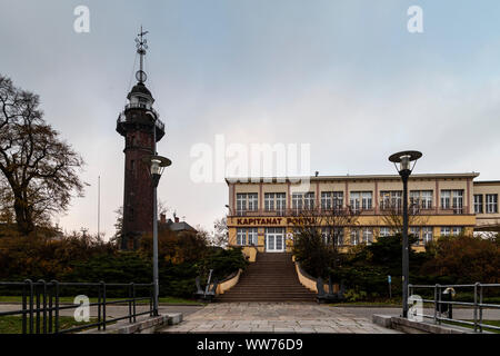 L'Europe, la Pologne, la Poméranie, Gdansk / Danzig, phare de Port Nowy Banque D'Images