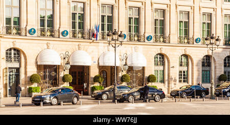 France, Paris, centre-ville, Place Vendôme, Hôtel Ritz, hôtel de luxe Banque D'Images