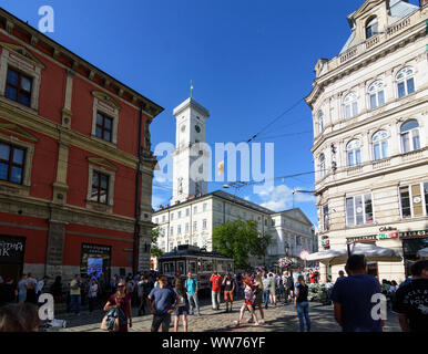 Lviv (Lemberg, Lwiw) : Mairie de , Lviv, Ukraine Banque D'Images