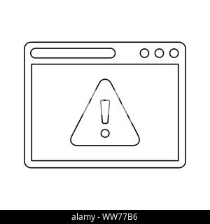 Bien organisé et navigateur entièrement modifiable, Erreur, Alerte, page, l'icône de connexion cassée pour toute utilisation comme support d'impression, le web, l'utilisation commerciale ou de toute forme de Illustration de Vecteur