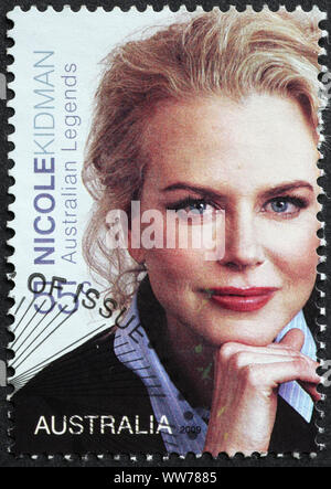 Nicole Kidman sur timbre australien Banque D'Images