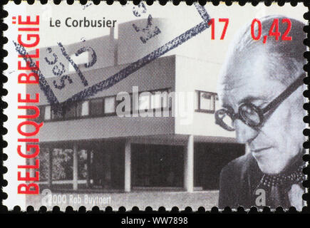Portrait de l'architecte Le Corbusier sur timbre-poste Banque D'Images