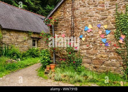 France, Bretagne, FinistÃ¨re Ministère, Pont-Aven, Bois d'Amour, Moulin Neuf Mill Banque D'Images