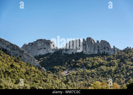 Gigondas, Provence, Provence-Alpes-Côte d'Azur, France, Dentelles de Montmirail Banque D'Images