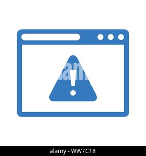Bien organisé et navigateur entièrement modifiable, Erreur, Alerte, page, l'icône de connexion cassée pour toute utilisation comme support d'impression, le web, l'utilisation commerciale ou de toute forme de Illustration de Vecteur