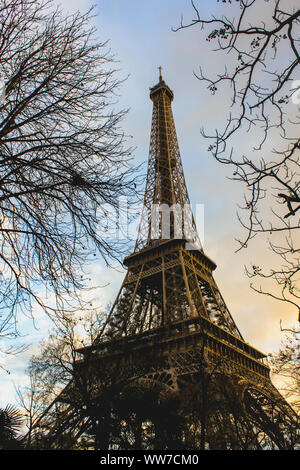 La Tour Eiffel à Paris, France Banque D'Images