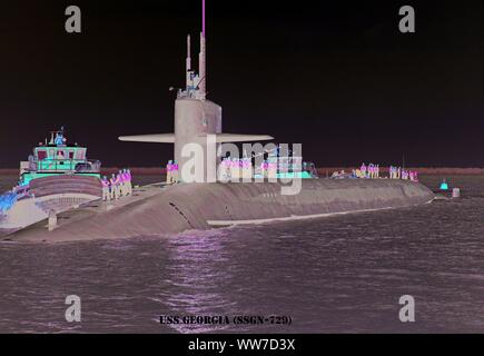 USS Alabama (SSGN-729) Banque D'Images